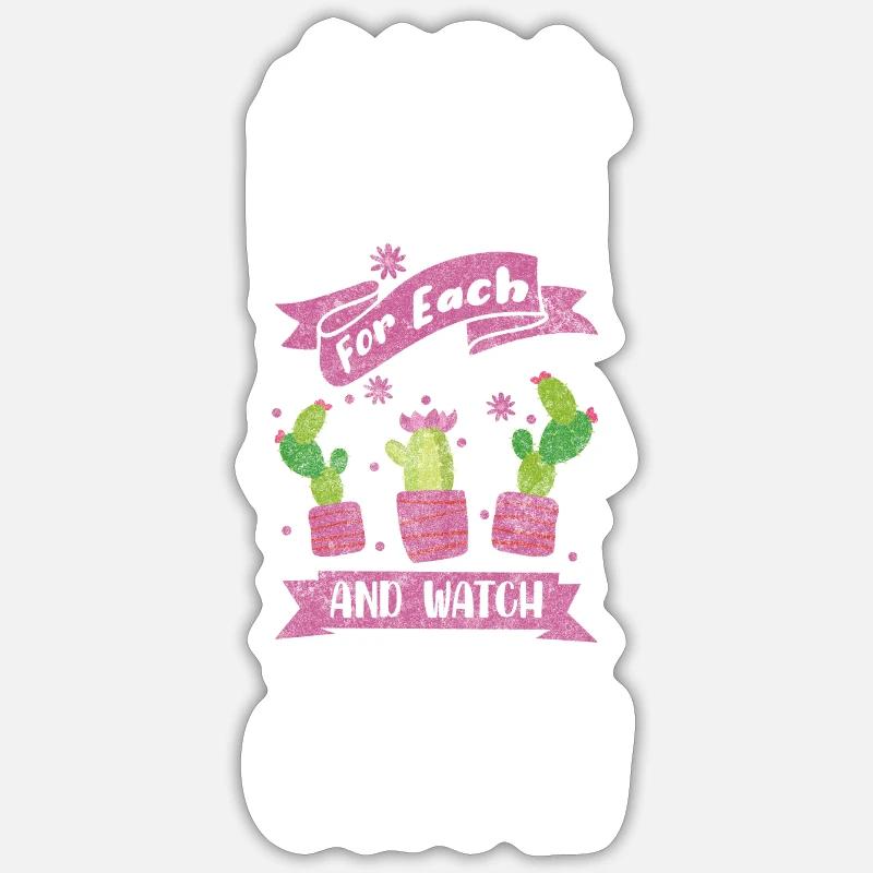 Épines de cactus d’été - Sticker taille S (10 x 10 cm) - blanc mat