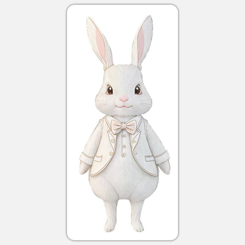 Cute Bunny White 2 Sticker size S (10 x 10 cm)