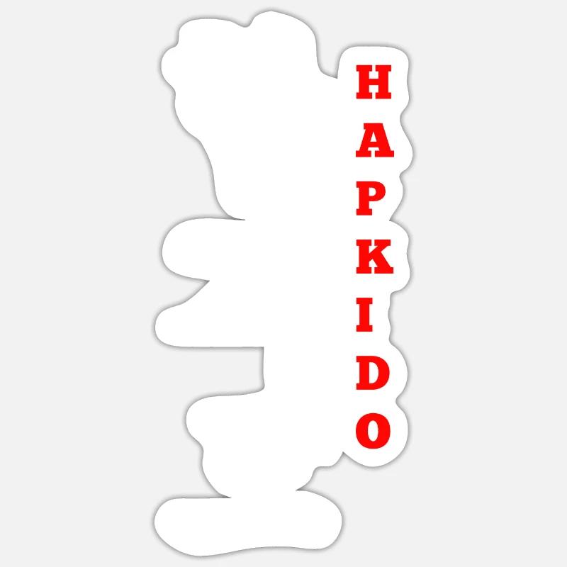Hapkido-Kampfkunst-Geschenk - Sticker Größe S (10 x 10 cm) - Mattweiß