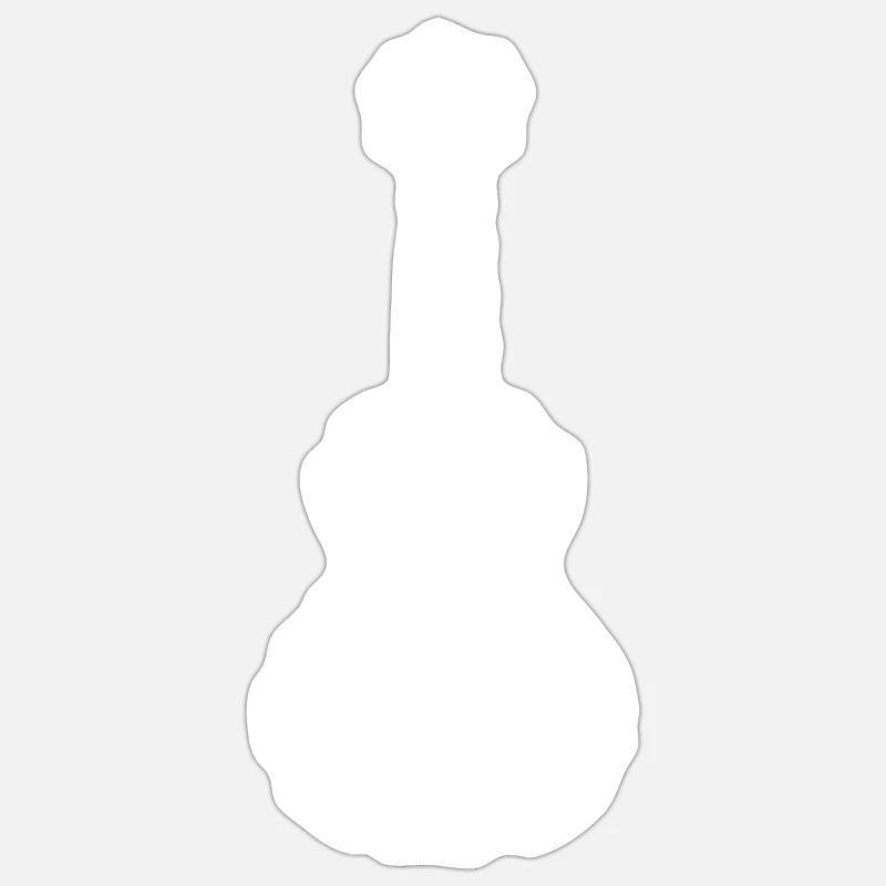 Anatomie émotionnelle du ukulélé - Sticker taille S (10 x 10 cm) - blanc mat