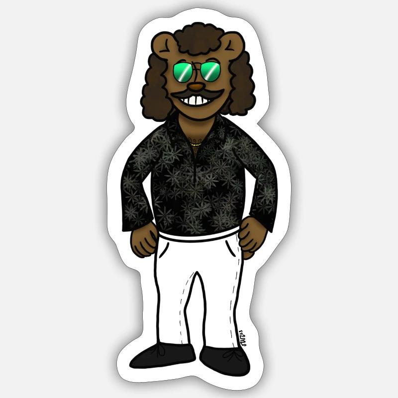 Easy Bear (comme le dimanche matin) Sticker taille S (10 x 10 cm)