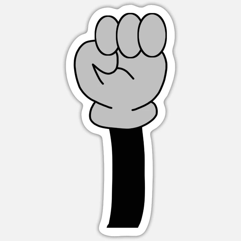 Erhöhte Faust Symbol Sticker Größe S (10 x 10 cm)