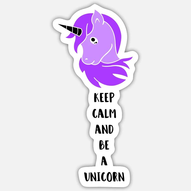 unicorn keep calm Sticker size S (10 x 10 cm)