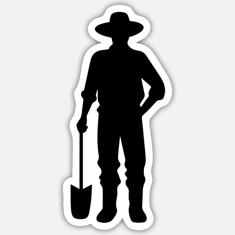 Farmer Farmer Icon - Sticker size S (10 x 10 cm) - white matte
