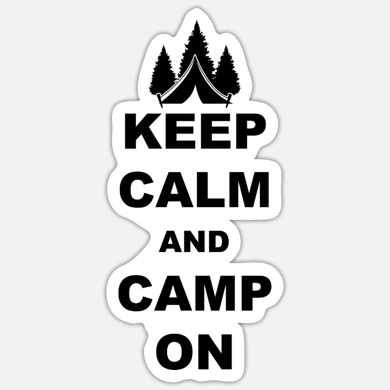 Camping Motorhome Caravan Campfire Sticker size S (10 x 10 cm)