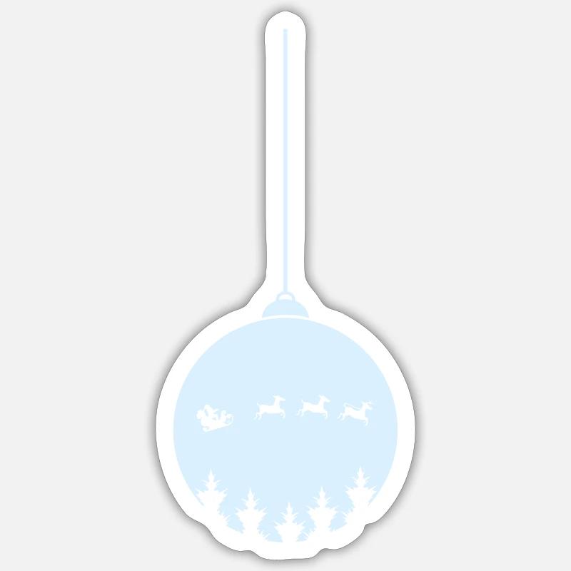 Weihnachtskugel Christmas - Sticker Größe S (10 x 10 cm) - Mattweiß