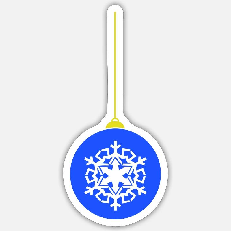 Weihnachtskugel deko Sticker Größe S (10 x 10 cm)