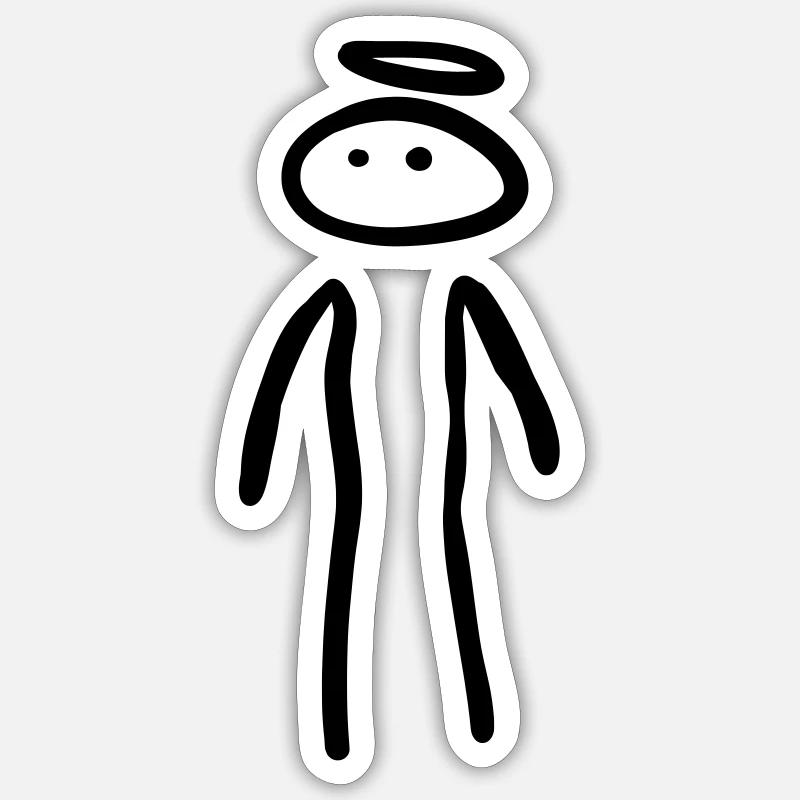 saint - Sticker taille S (10 x 10 cm) - blanc mat