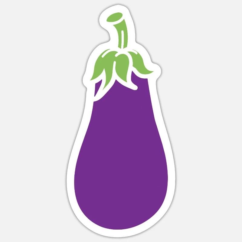Eggplant - Sticker size S (10 x 10 cm) - white matte