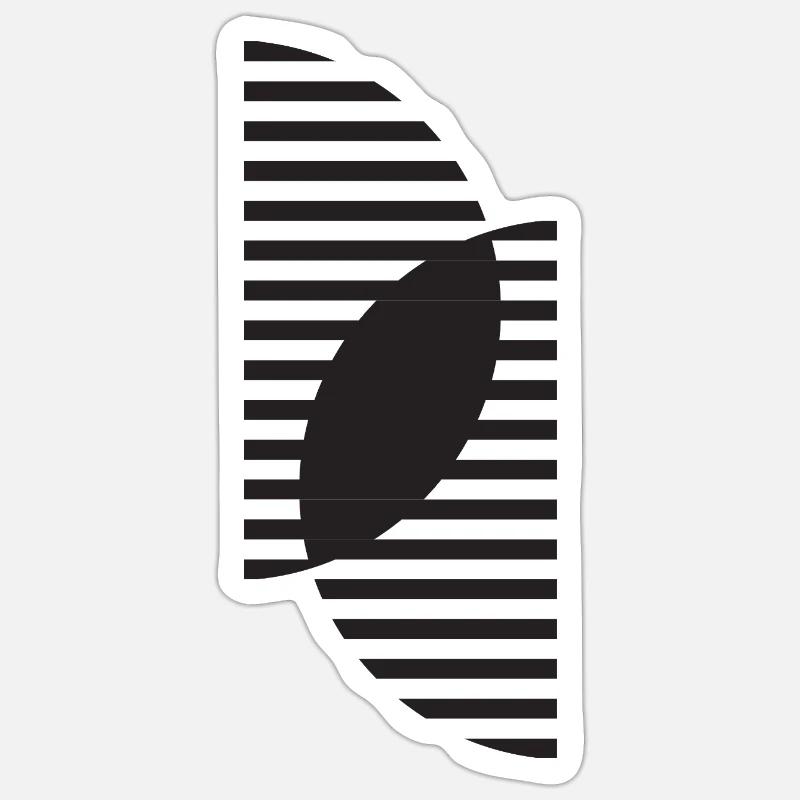 cercles lignes design Sticker taille S (10 x 10 cm)