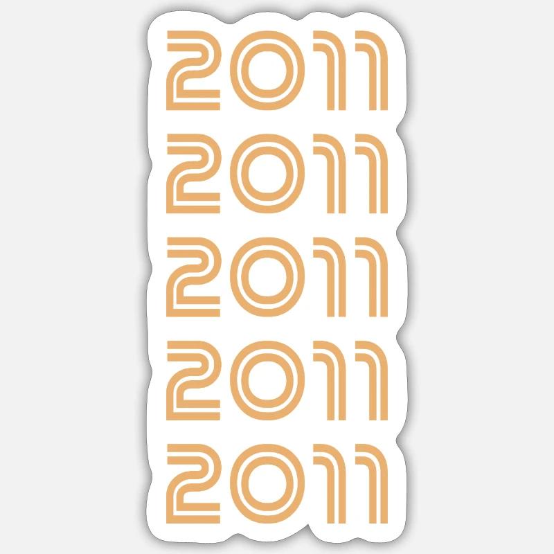 2011 - Sticker size S (10 x 10 cm) - white matte