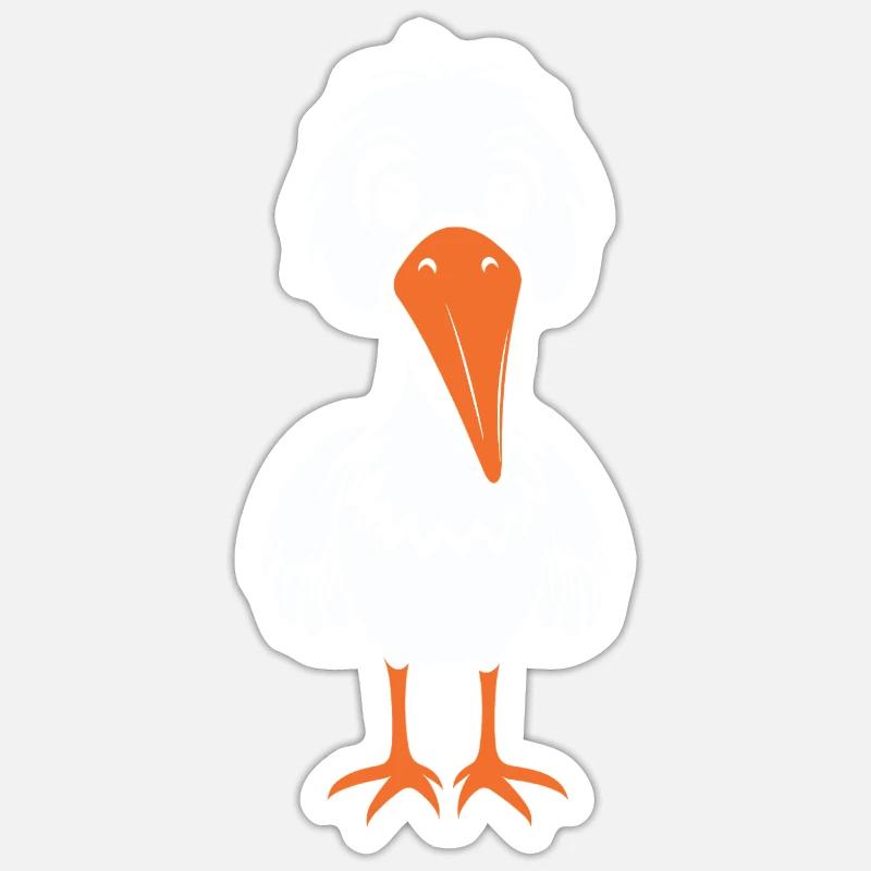 cicogna Sticker formato S (10 x 10 cm)