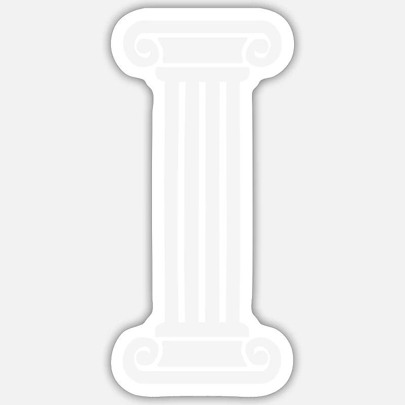 column - Sticker size S (10 x 10 cm) - white matte