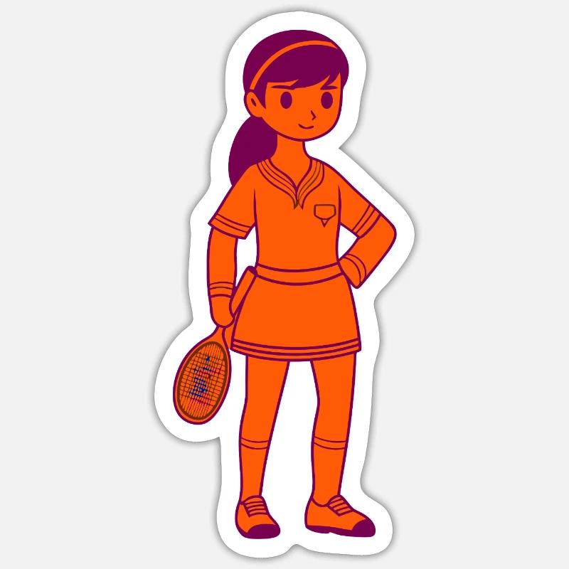 tennis - Sticker Größe S (10 x 10 cm) - Mattweiß