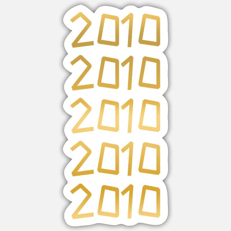 2010 - Sticker taille S (10 x 10 cm) - blanc mat