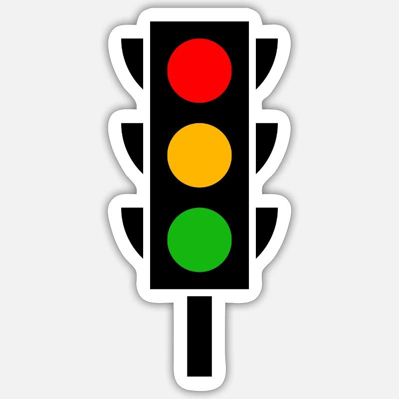 Ampel Führerschein Fahrschule Sticker Größe S (10 x 10 cm)