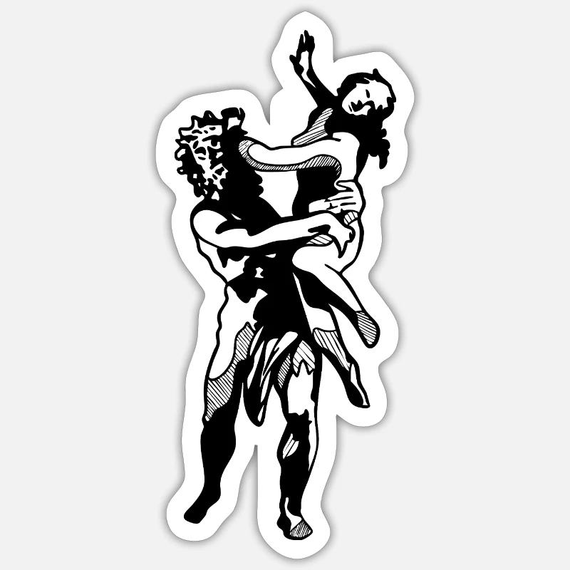 Viol de Proserpine - Sticker taille S (10 x 10 cm) - blanc mat