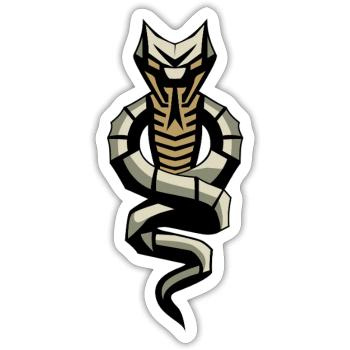 SNAKE LEVEL 3 - Sticker Größe S (10 x 10 cm) - Mattweiß - Vorne