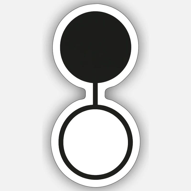 Noir et blanc Sticker taille S (10 x 10 cm)