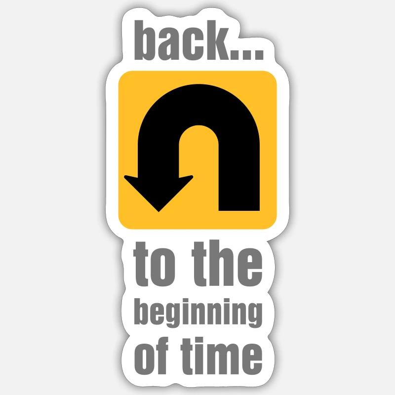 U-turn - Sticker size S (10 x 10 cm) - white matte