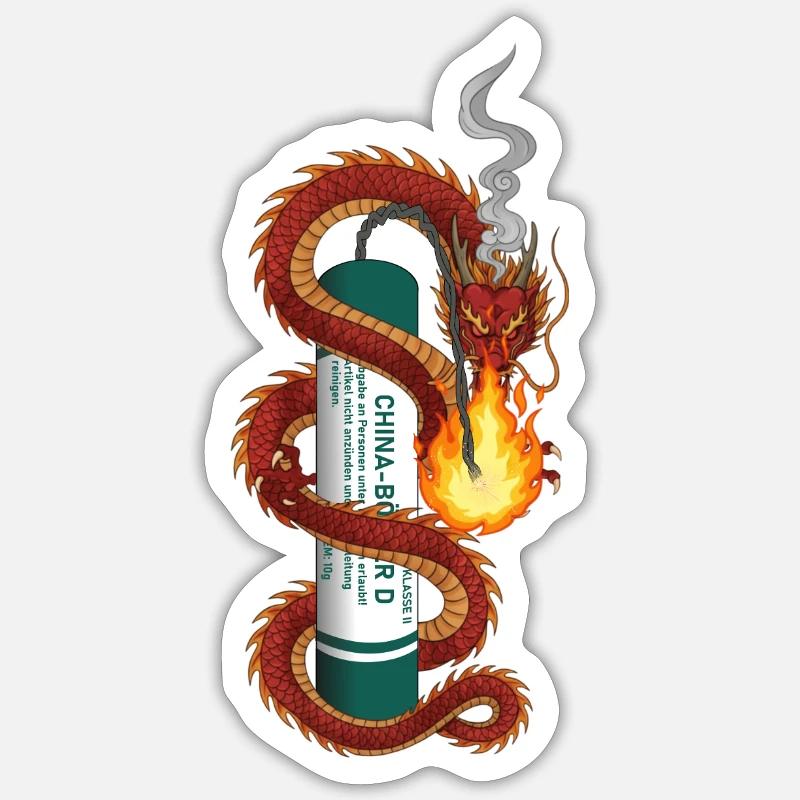 Pyro Dragon Sticker size S (10 x 10 cm)