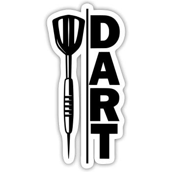 Fléchettes, fléchettes, FLÈCHE DE DASH - Sticker taille S (10 x 10 cm) - blanc mat - Devant