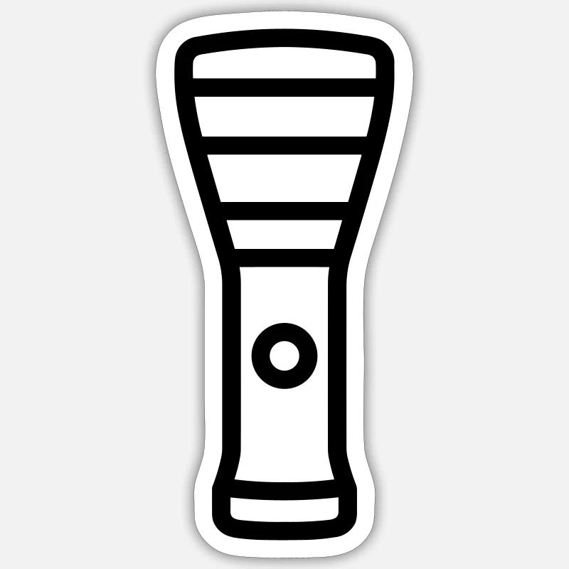 Flashlight - Sticker size S (10 x 10 cm) - white matte