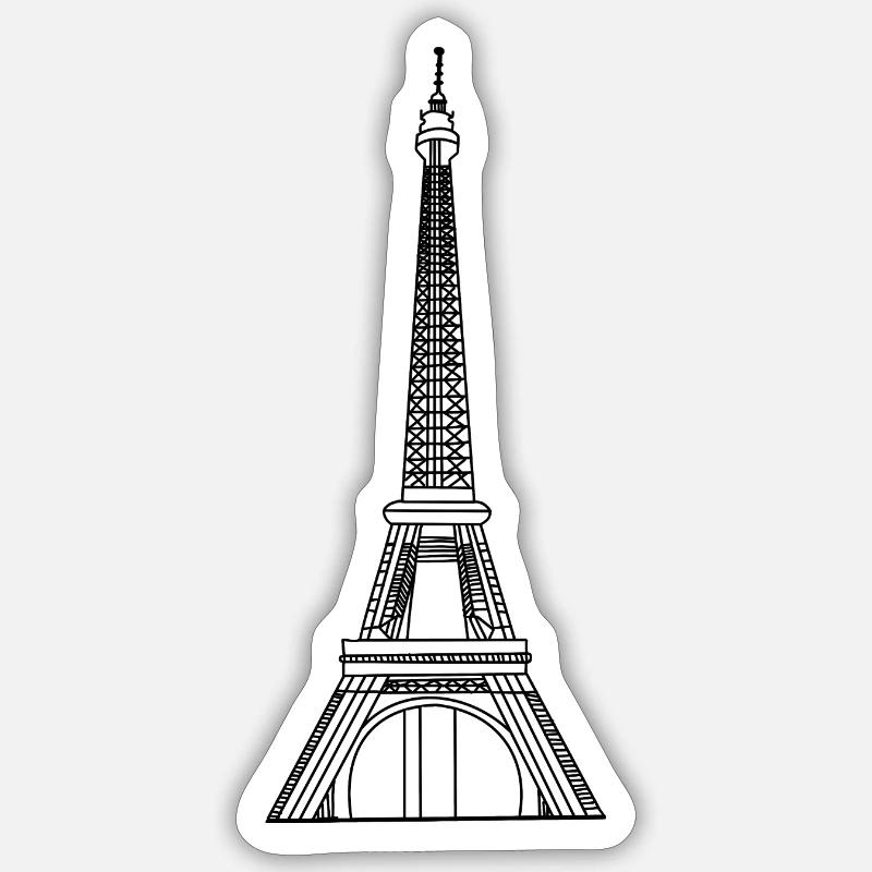 Eiffel Tower Paris - Sticker size S (10 x 10 cm) - white matte
