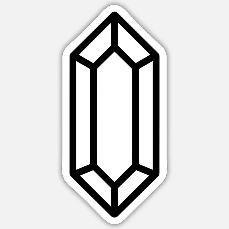 quartz crystal - Sticker size S (10 x 10 cm) - white matte