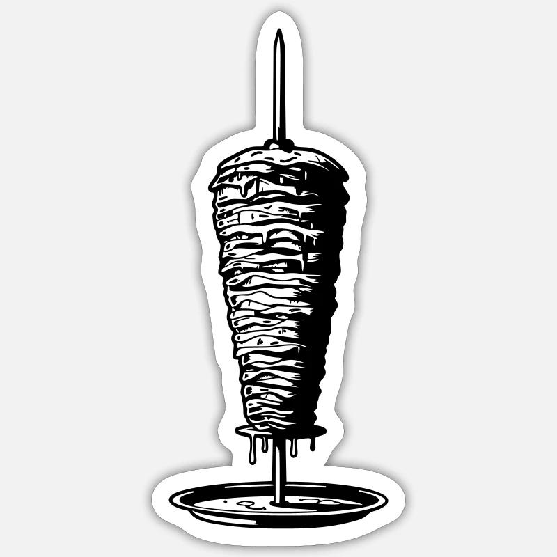 Kebab brooch Sticker size S (10 x 10 cm)