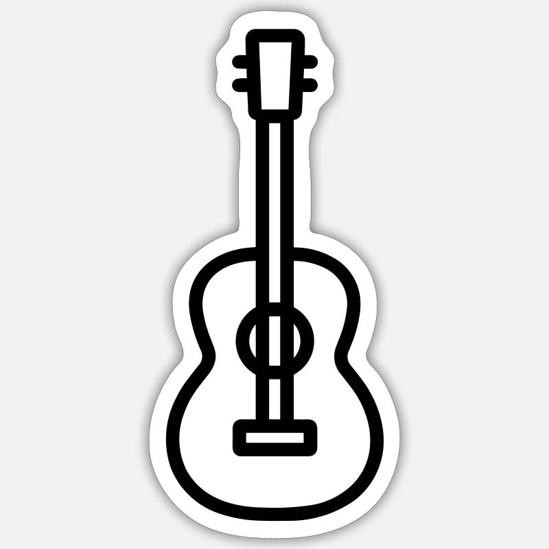 GUITAR Sticker taille S (10 x 10 cm)