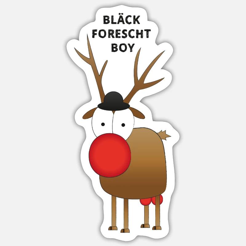 BLÄCK FORESCHT BOY - Sticker Größe S (10 x 10 cm) - Mattweiß