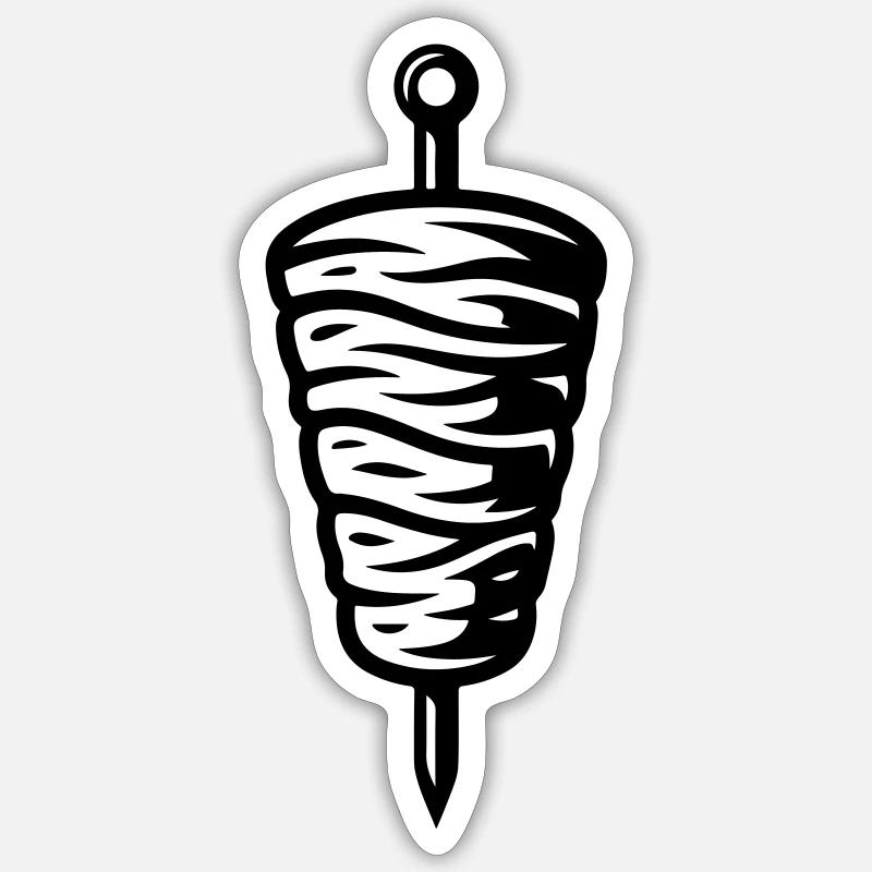 Kebab symbol Sticker size S (10 x 10 cm)