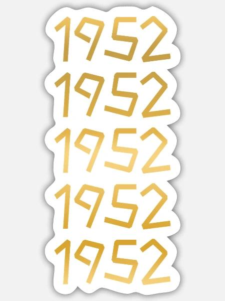 Freizeit 1952 - Sticker Größe S (10 x 10 cm) - Mattweiß
