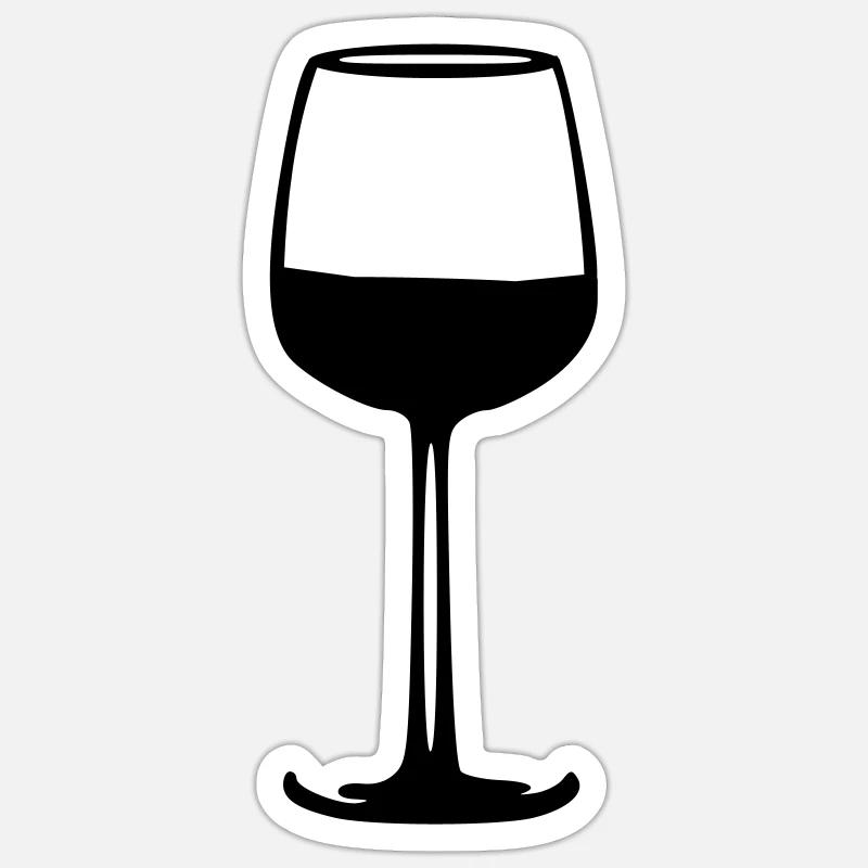 Glas - Wein Sticker Größe S (10 x 10 cm)