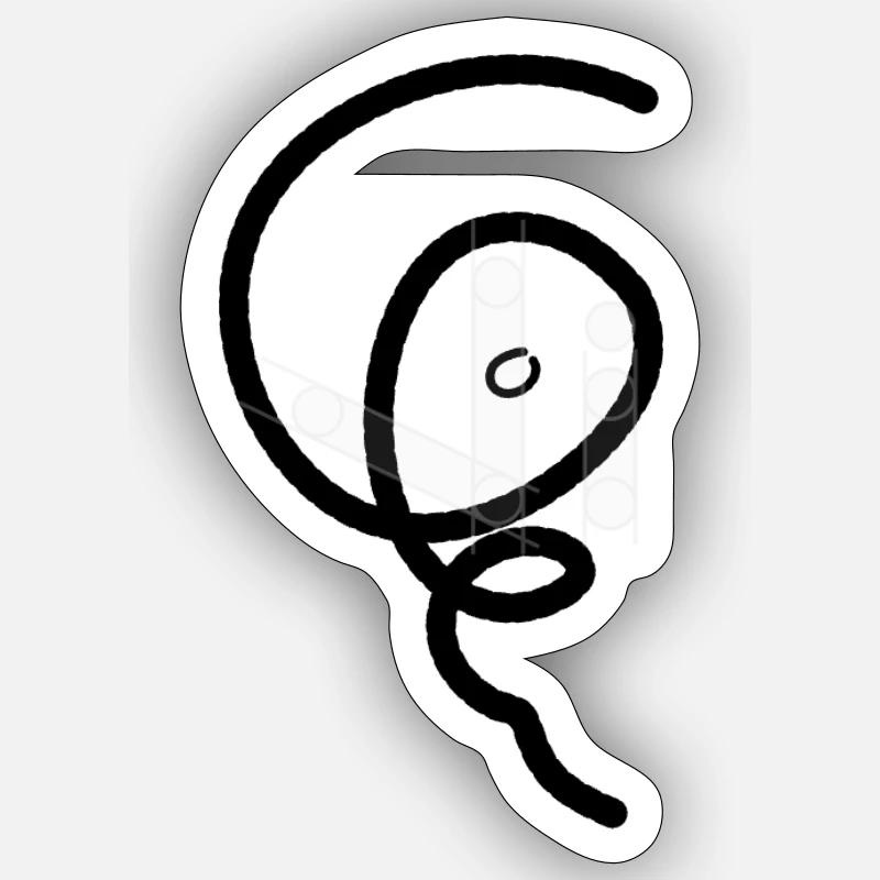 Wirbel - Sticker Größe S (10 x 10 cm) - Mattweiß