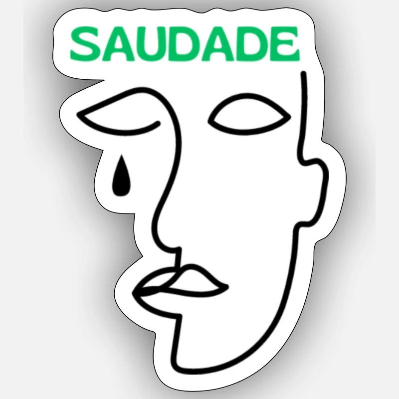 Saudade brésilienne Sticker taille S (10 x 10 cm)