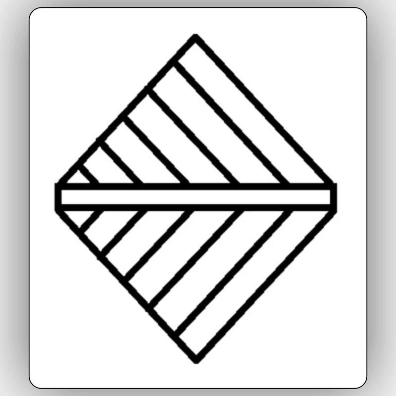 Leaf Blatt Rechteck - Sticker Größe S (10 x 10 cm) - Mattweiß