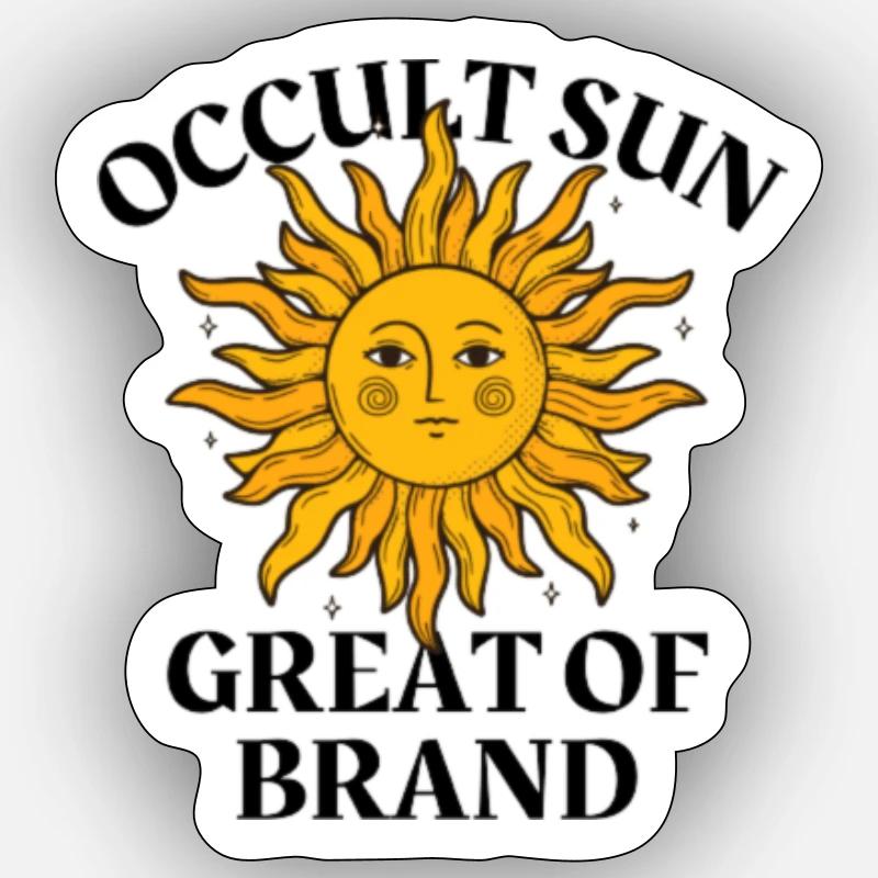Sonne Sonne Design - Sticker Größe S (10 x 10 cm) - Mattweiß