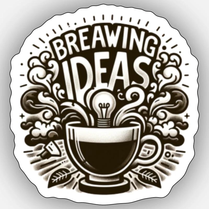 Breawing Ideas - Sticker size S (10 x 10 cm) - white matte