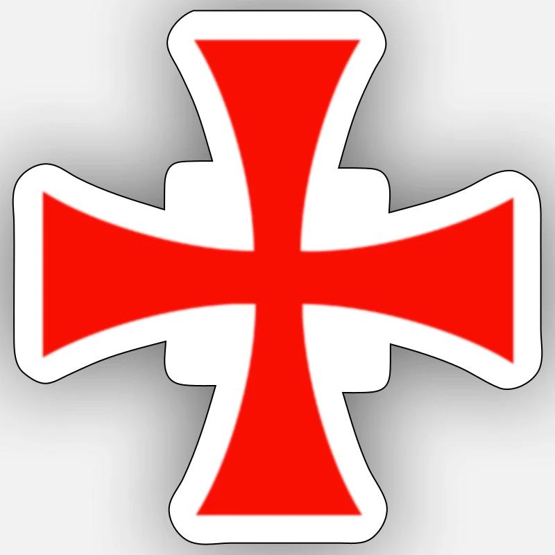 Templars - Sticker taille S (10 x 10 cm) - blanc mat