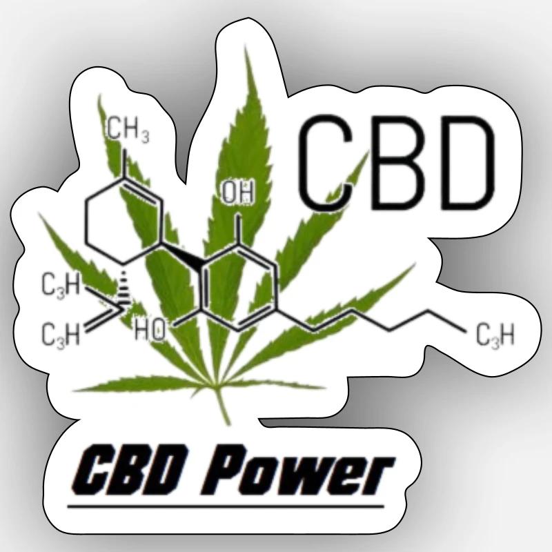 CBD Power Kollektion Sticker Größe S (10 x 10 cm)