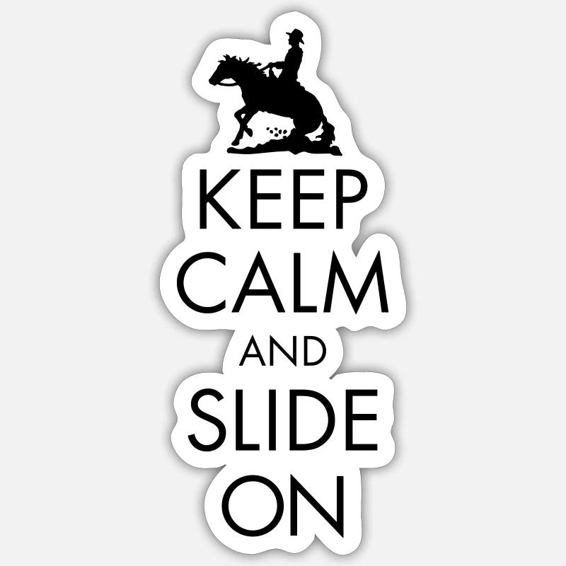 Keep Calm and Slide On - Men Sticker Größe S (10 x 10 cm)