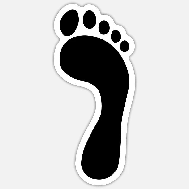 Foot - Sticker size S (10 x 10 cm) - white matte