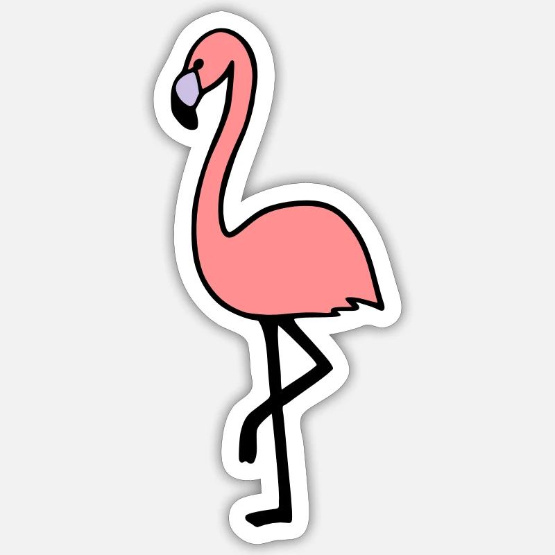 Flamingo 2 Sticker Größe S (10 x 10 cm)