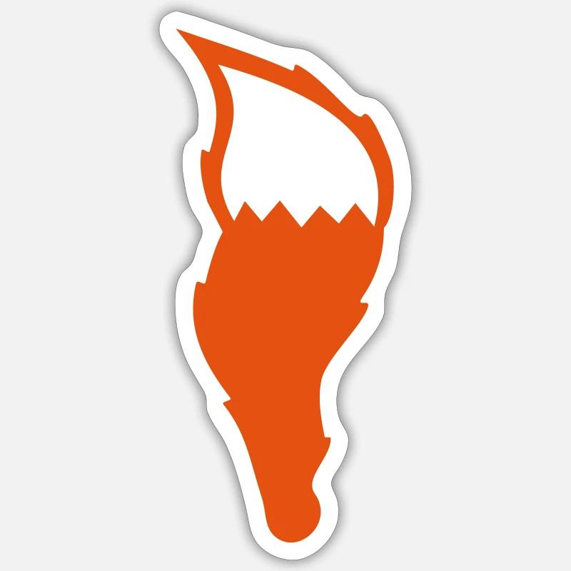 Fuchs Schwanz Geschenk Waldtier Geschenkidee Sticker Größe S (10 x 10 cm)