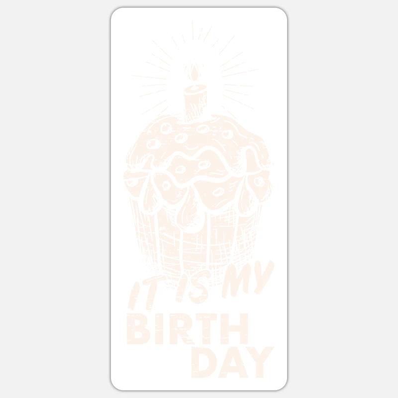 Geburtstag - Sticker Größe S (10 x 10 cm) - Mattweiß