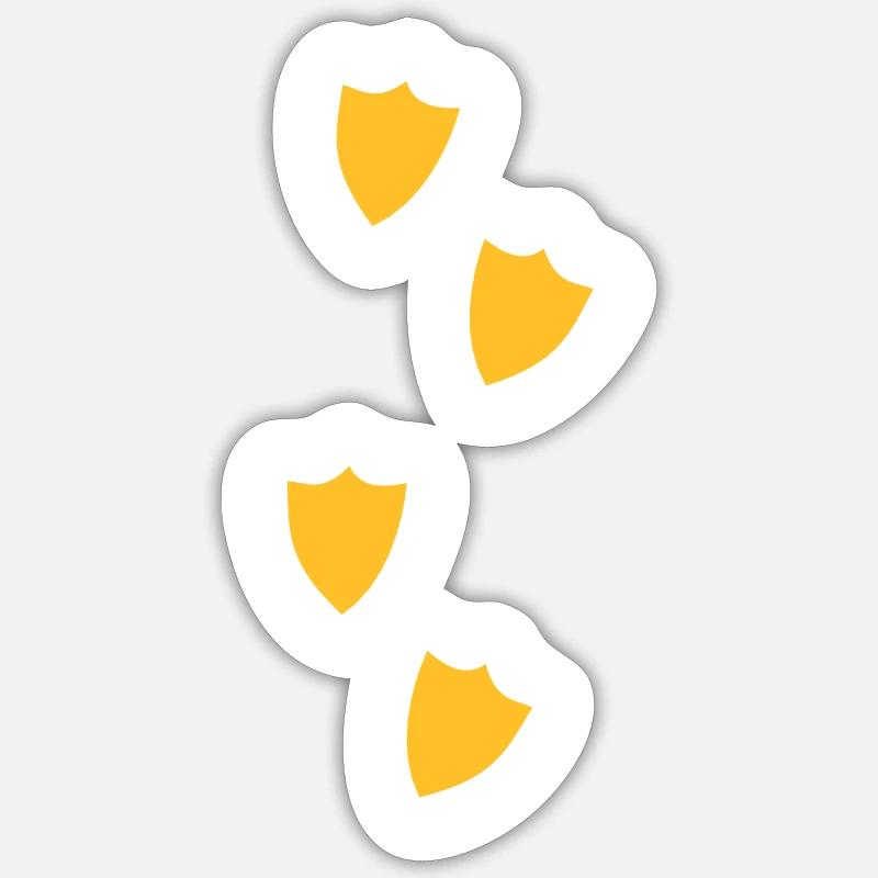 empreintes de canard quatre jusqu'à la conception - Sticker taille S (10 x 10 cm) - blanc mat