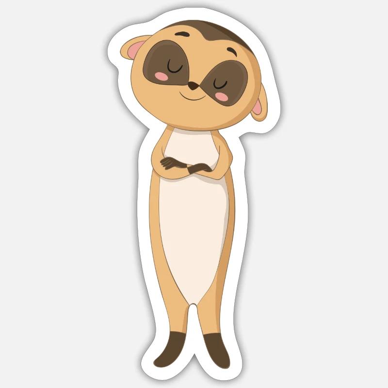 Suricate Doux Sticker taille S (10 x 10 cm)