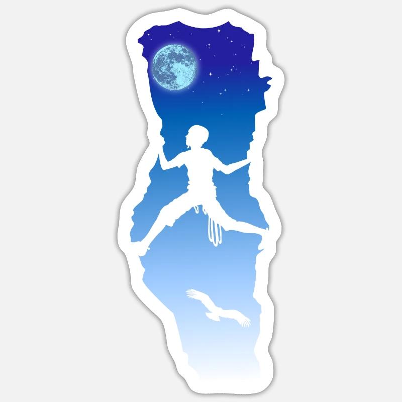 Climbing Night Sticker size S (10 x 10 cm)
